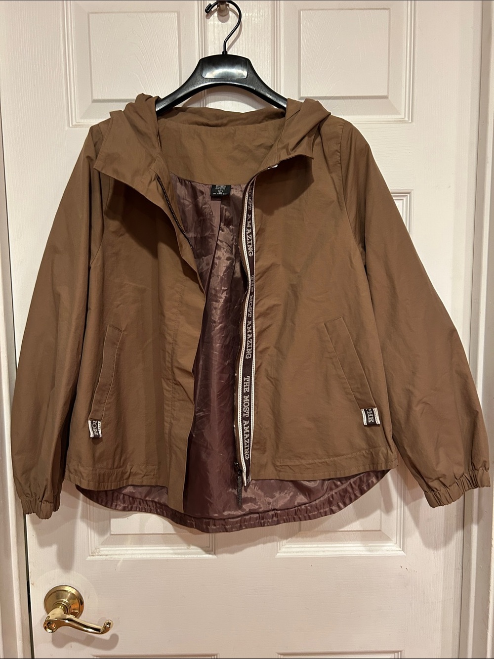 Lightweight Brown Hooded Utility Jacket